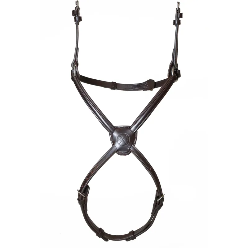 Henry James Double Buckle Figure 8 Grackle Noseband - Havana Brown